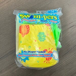 Vintage 90s/Y2K Gerber 2-Pack Swim-pers Swim Diapers Neon Green & Yellow 21-26lb